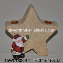 Ceramic Christmas candle holder with star shape